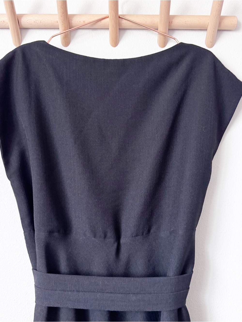 Meme The Label Stine Tailored Black Midi Skirt with Self D-Ring Belt - Picture 8 of 13